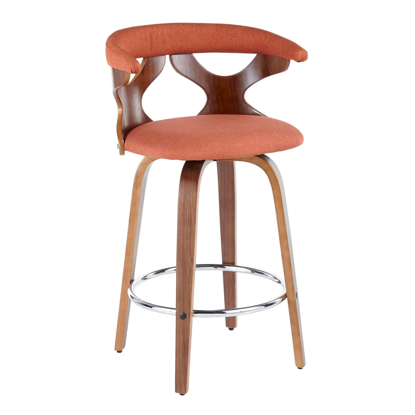 Gardenia - Mid Century Modern Fixed Height Counter Stool With Swivel (Set of 2) by HouseOfZazla