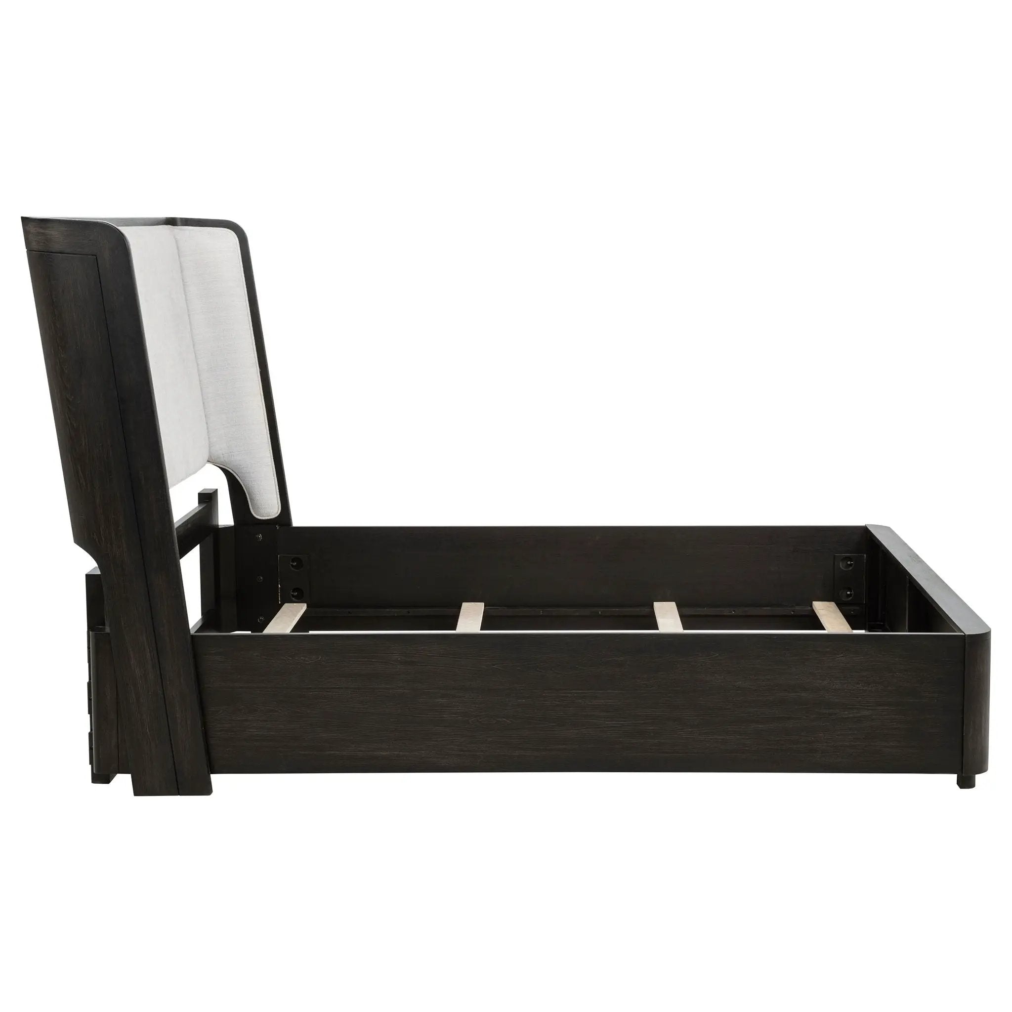 Leandro 55-inch Queen Wingback Bed Burnished Black by Unique Piece Furniture