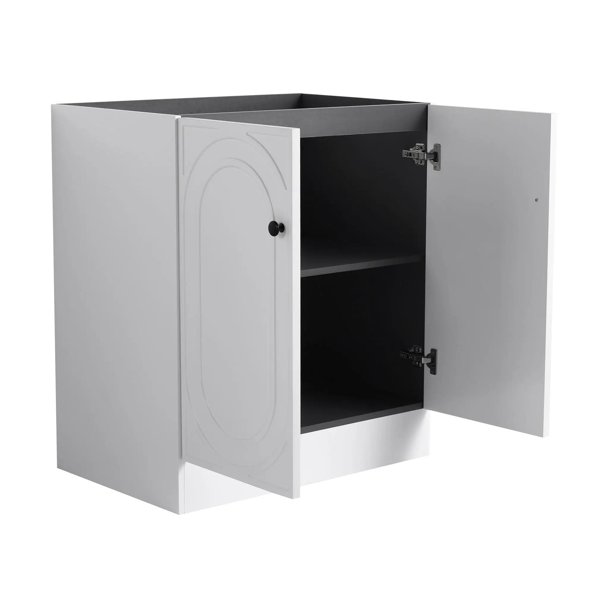 Modern Freestanding Bathroom Vanity With Soft Close Cabinet Doors by HouseOfZazla