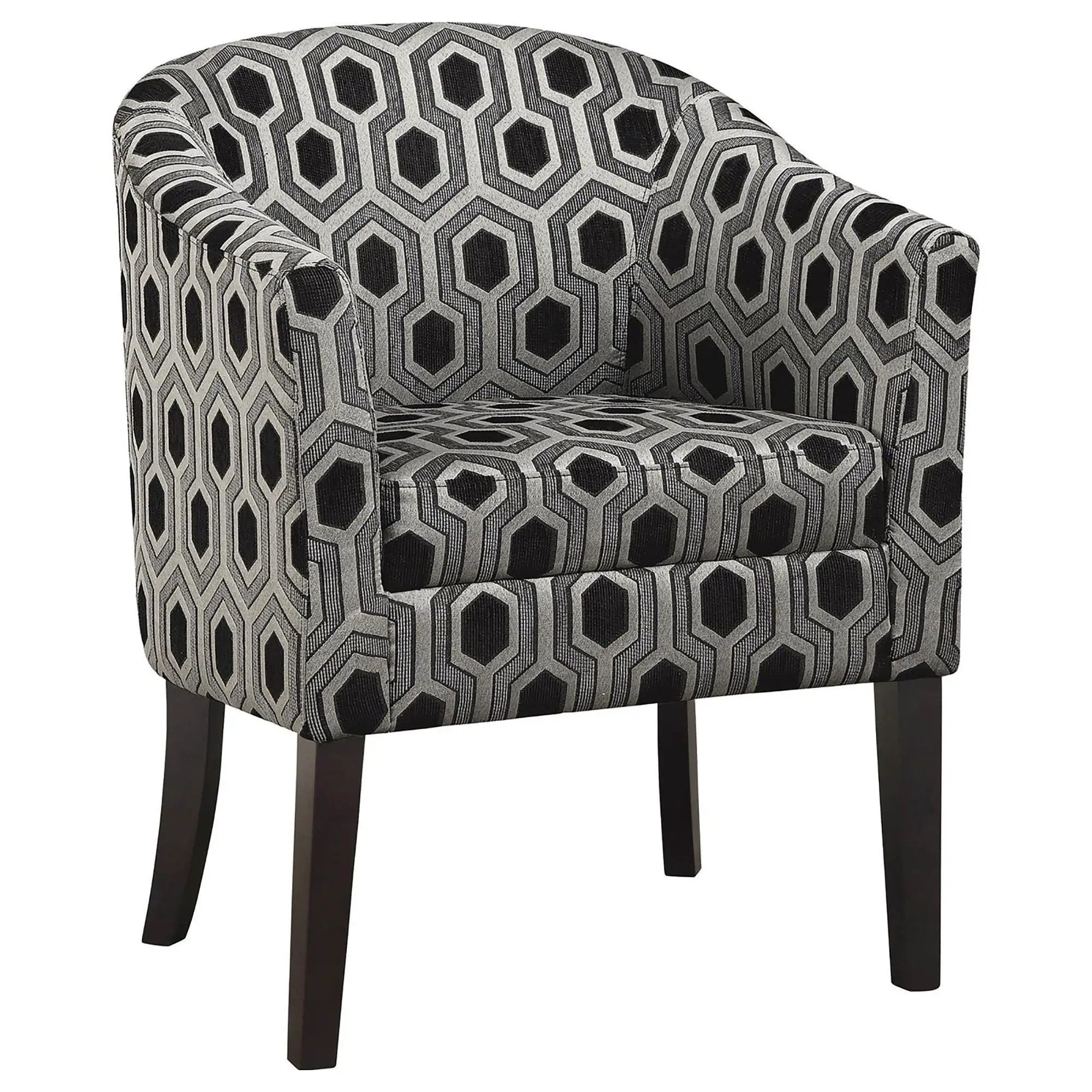 Barrel Back Accent Chair - Gray by HouseOfZazla
