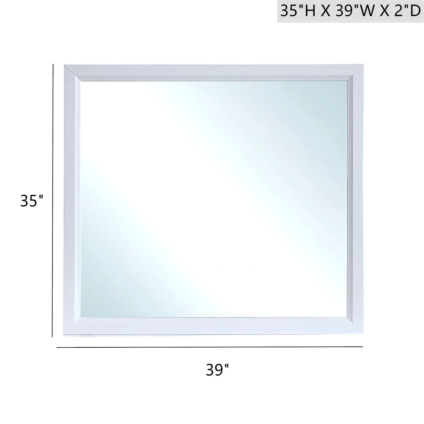 Glasgow - Mirror With Minimalist Design And Low Distortion Glass by Unique Piece Furniture