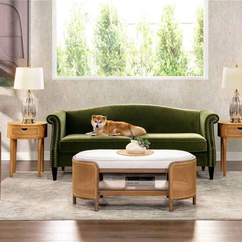 Elaine - Camel Back Small Space Sofa by HouseOfZazla