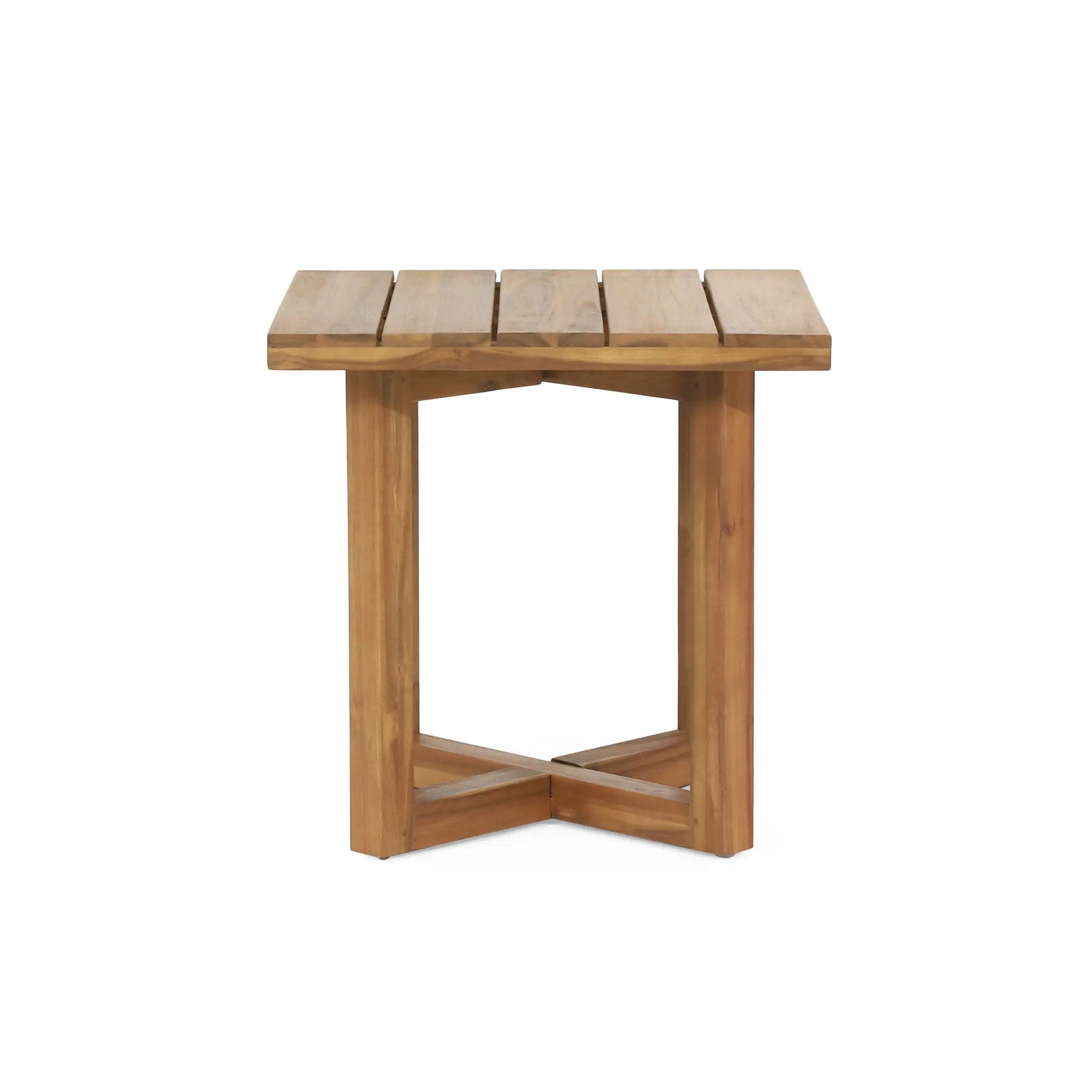 Ella - Square Side Table With Cross Stretcher Base by HouseOfZazla