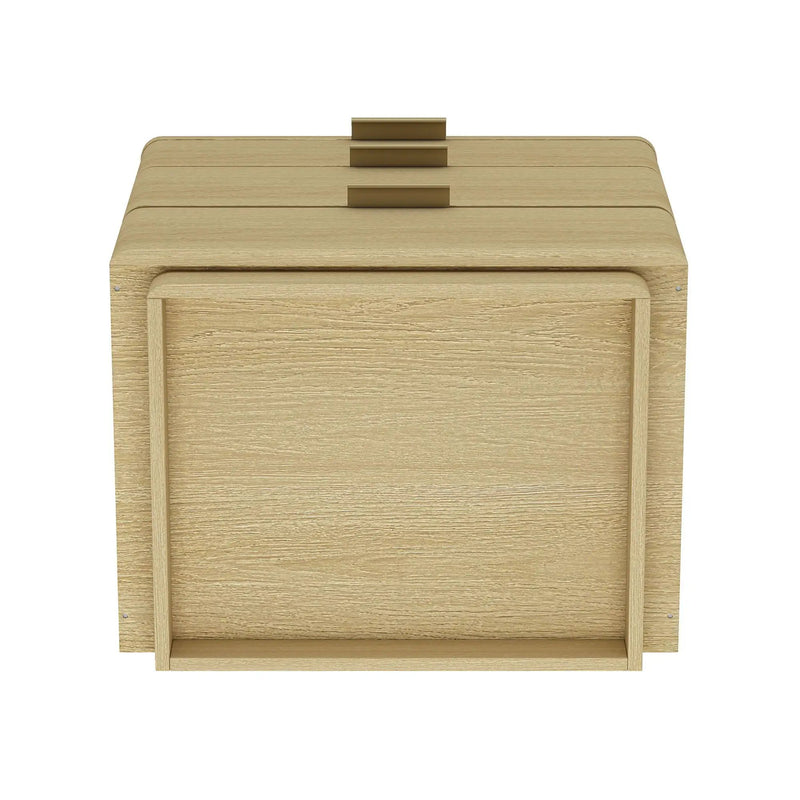 Payton - Nightstand With 3 Drawers - Oak by HouseOfZazla