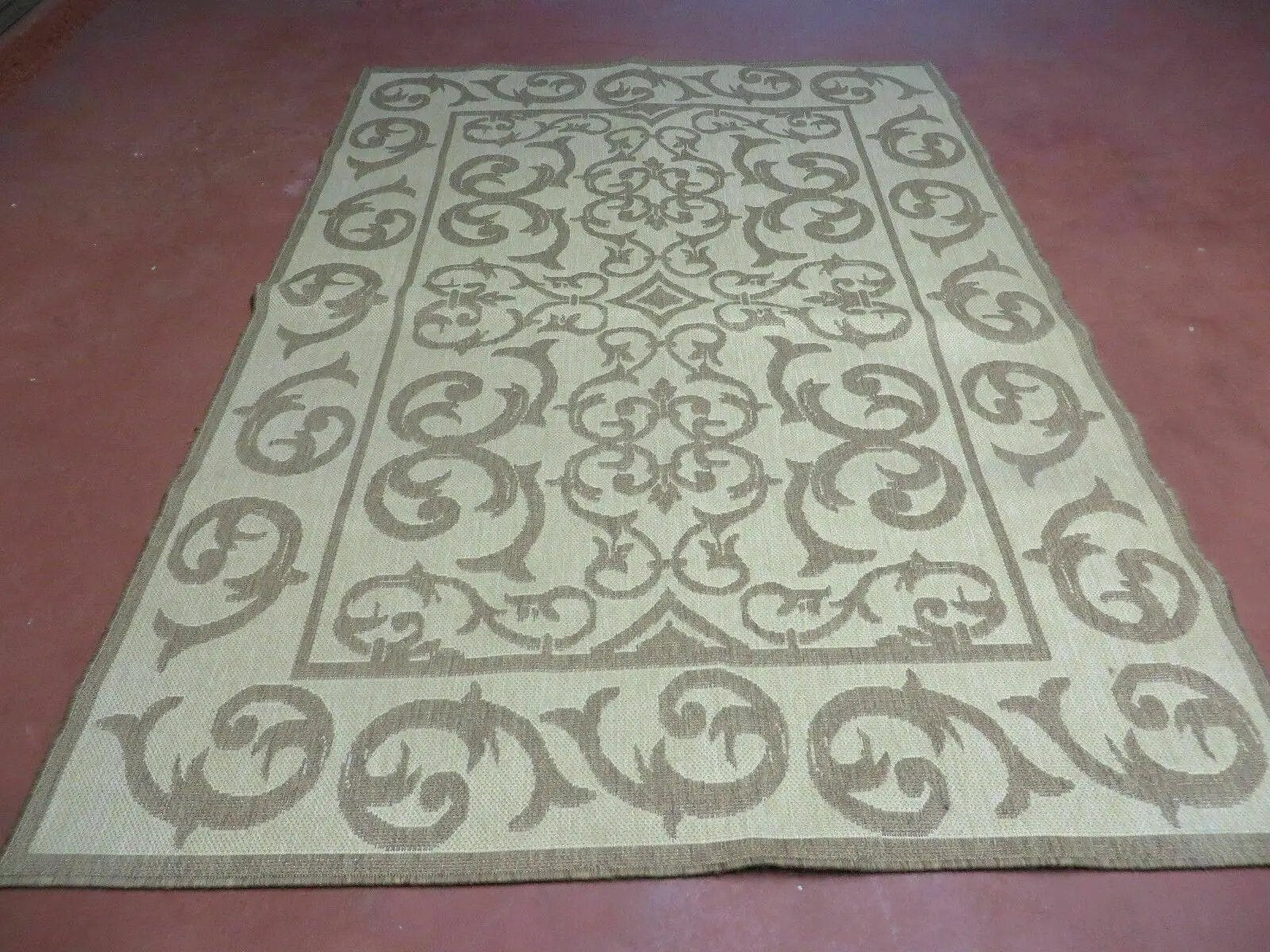 5' X 7' Machine Made Natural Fiber Jute Kilim Two Sided Rug Carpet Flat Weave Contemporary Design by Jewel Rugs