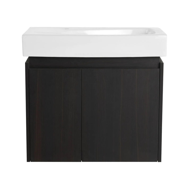 Modern Bathroom Vanity With Ceramic Basin, Wall Mounted Floating Sink Combo, Storage Cabinet by Unique Piece Furniture