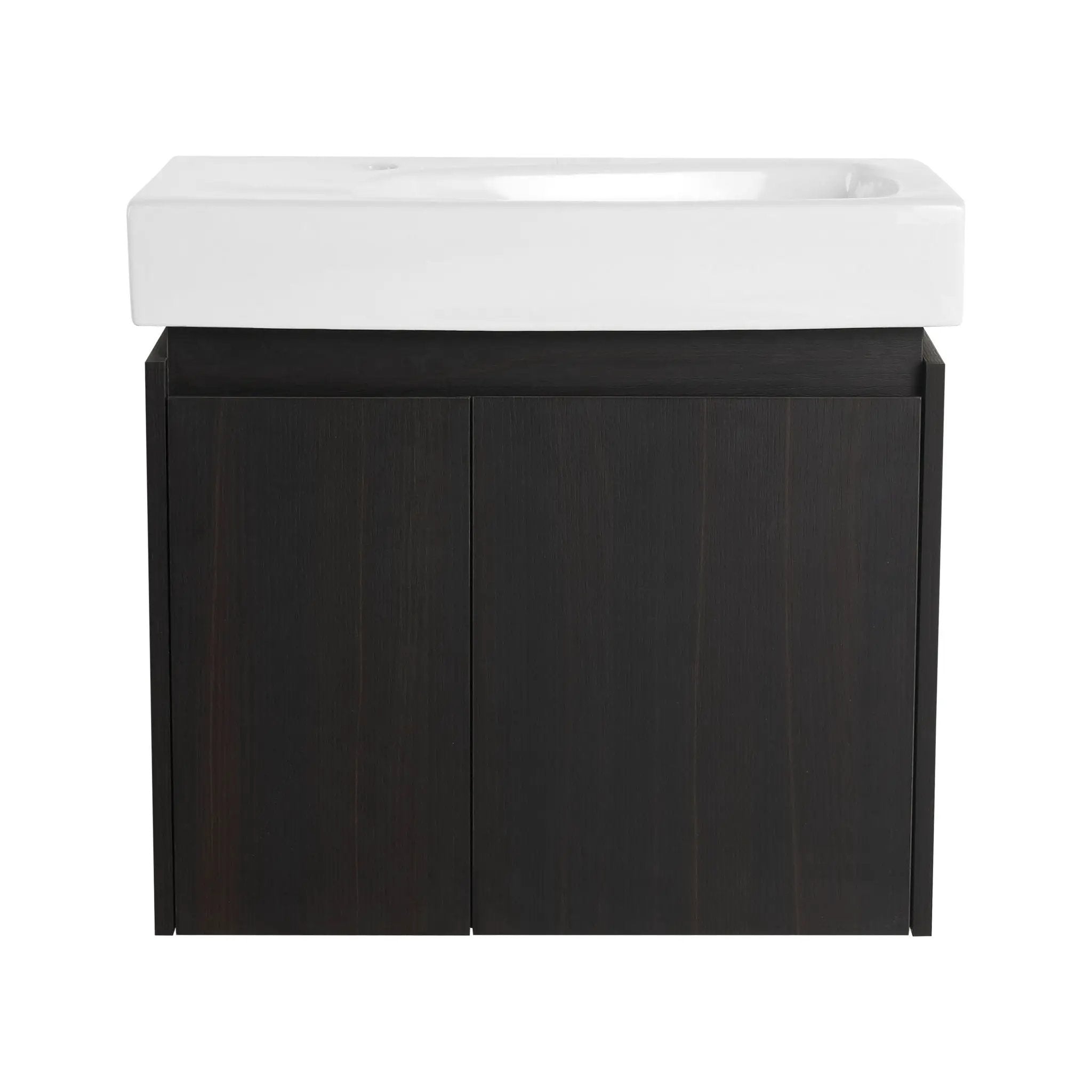 Modern Bathroom Vanity With Ceramic Basin, Wall Mounted Floating Sink Combo, Storage Cabinet by HouseOfZazla