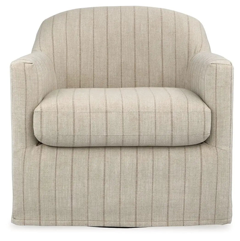 Valwick - Swivel Accent Chair - Cream / Brown by Unique Piece Furniture