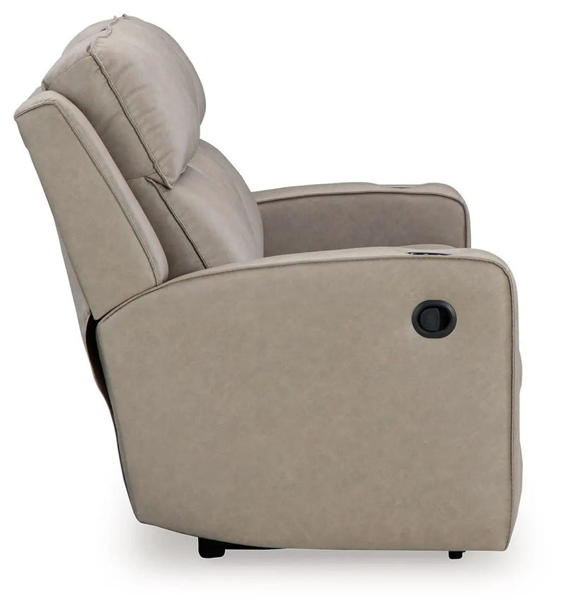 Lavenhorne - Rec Sofa W/Drop Down Table - Pebble by Unique Piece Furniture