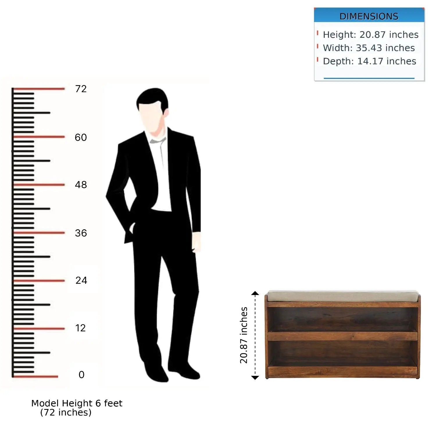 Pull Out Shoe Bench - Chestnut / Mud Linen by HouseOfZazla