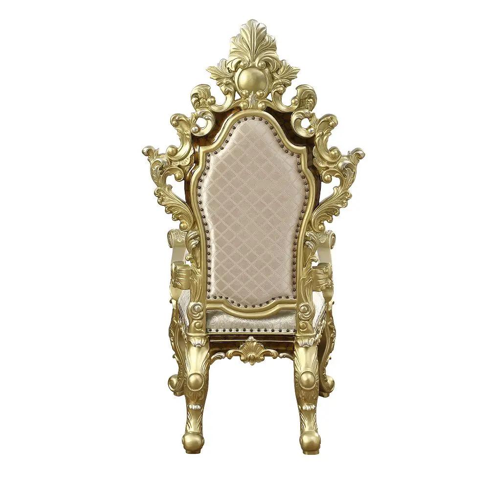 Desiderius - Arm Chair (Set of 2) - Antique Gold & Hand-Painted Brown by Unique Piece Furniture