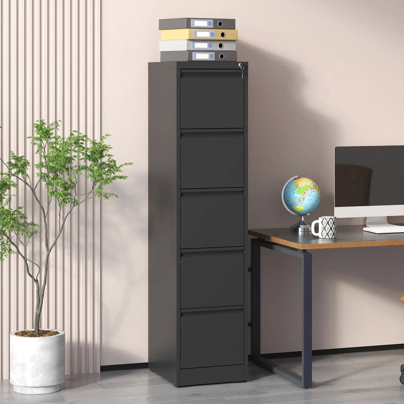 Steel Drawer Vertical File Cabinet With Lock For A4 Legal / Letter Size by HouseOfZazla