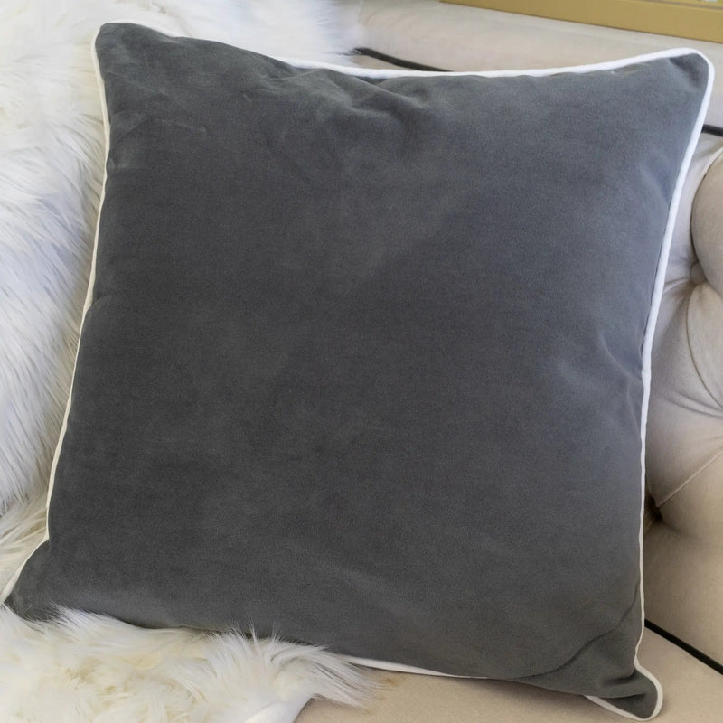 Let It Snow Embroidered Cotton Throw Pillow by HouseOfZazla