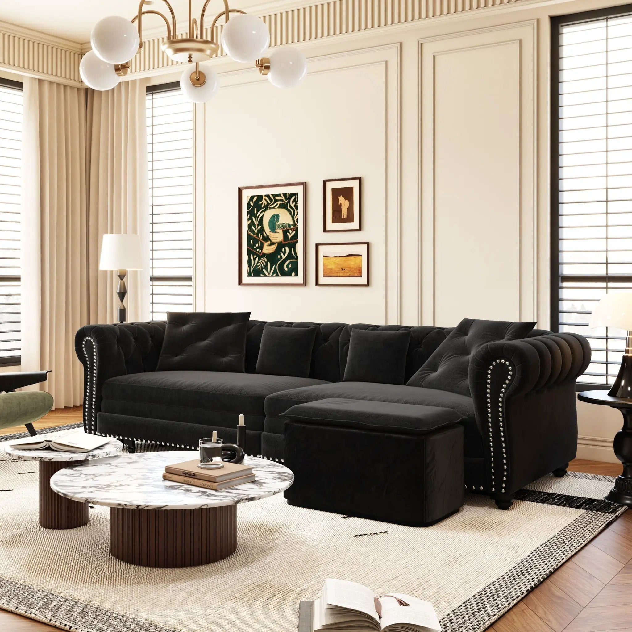 3 In 1 Convertible Sleeper Sofa Bed With Movable Ottoman by HouseOfZazla