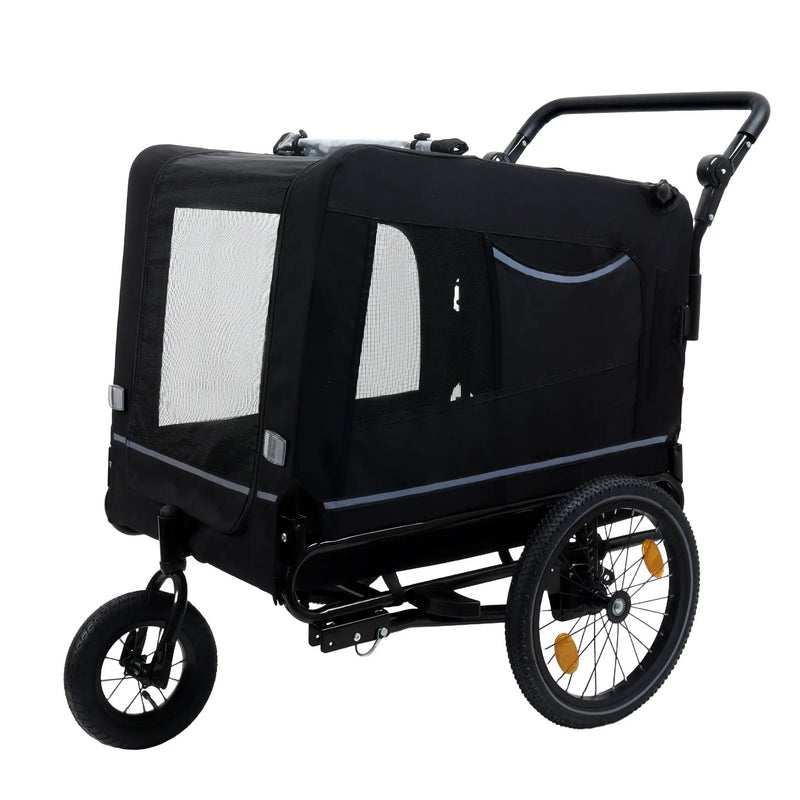 Extra Large 2-in-1 Bike Trailer & Push Cart for Pets by HouseOfZazla