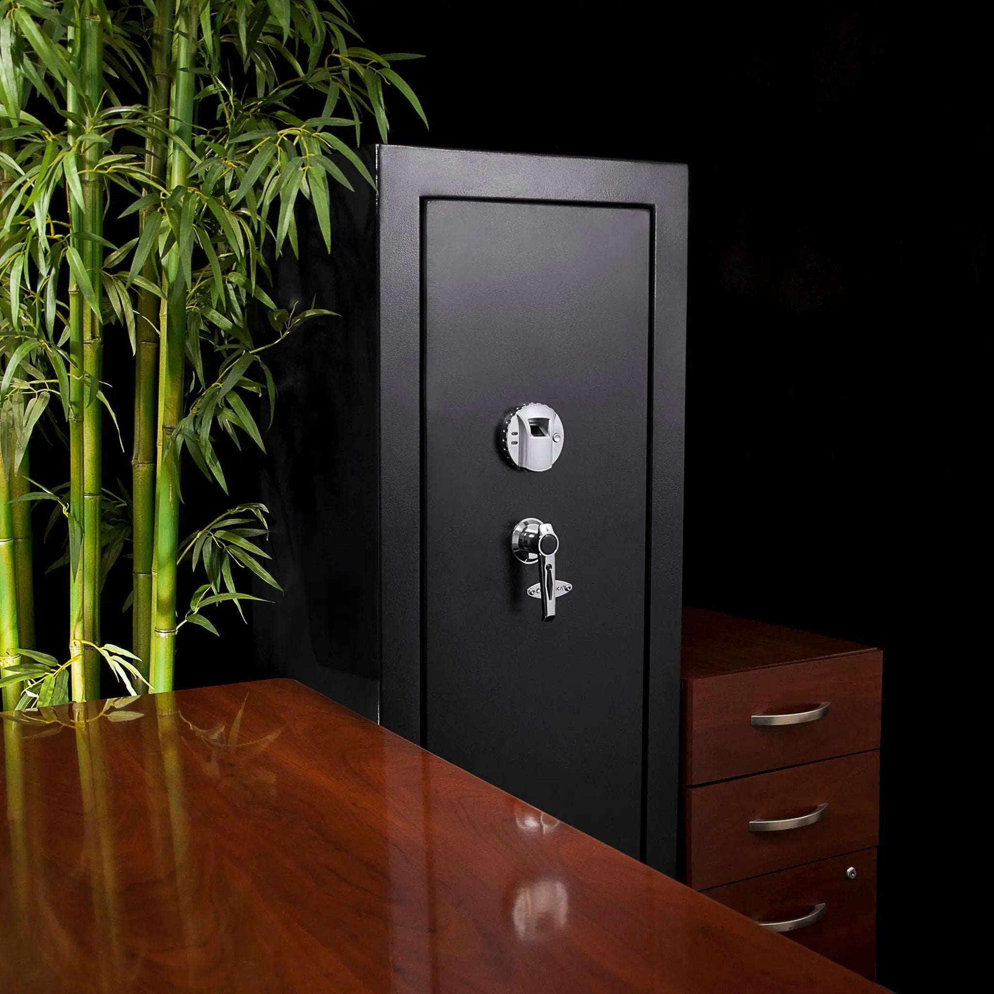 9.33 Cubic Ft Tall Biometric Rifle Safe - Black by HouseOfZazla