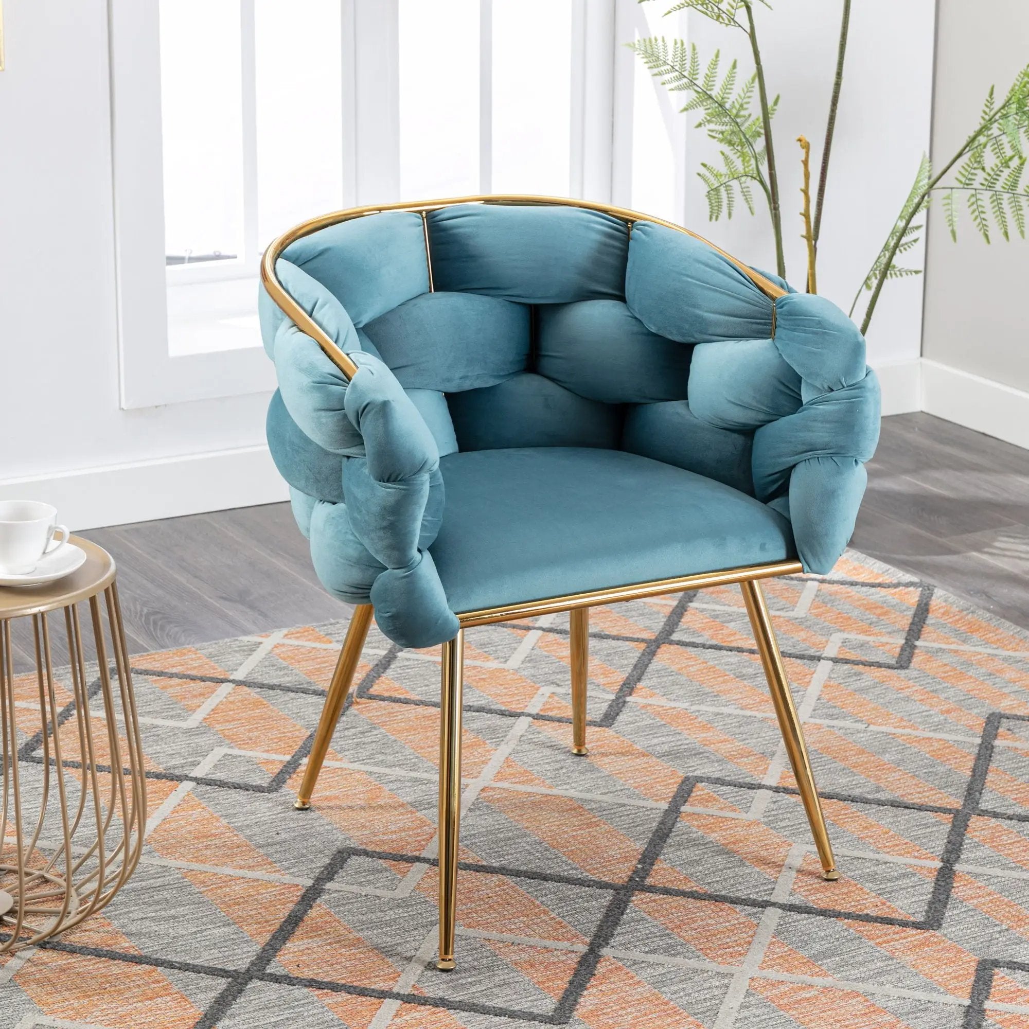 Luxury Modern Simple Leisure Single Sofa Chair Bedroom Lazy Person Household Dresser Stool Manicure Table Back Chair by Unique Piece Furniture