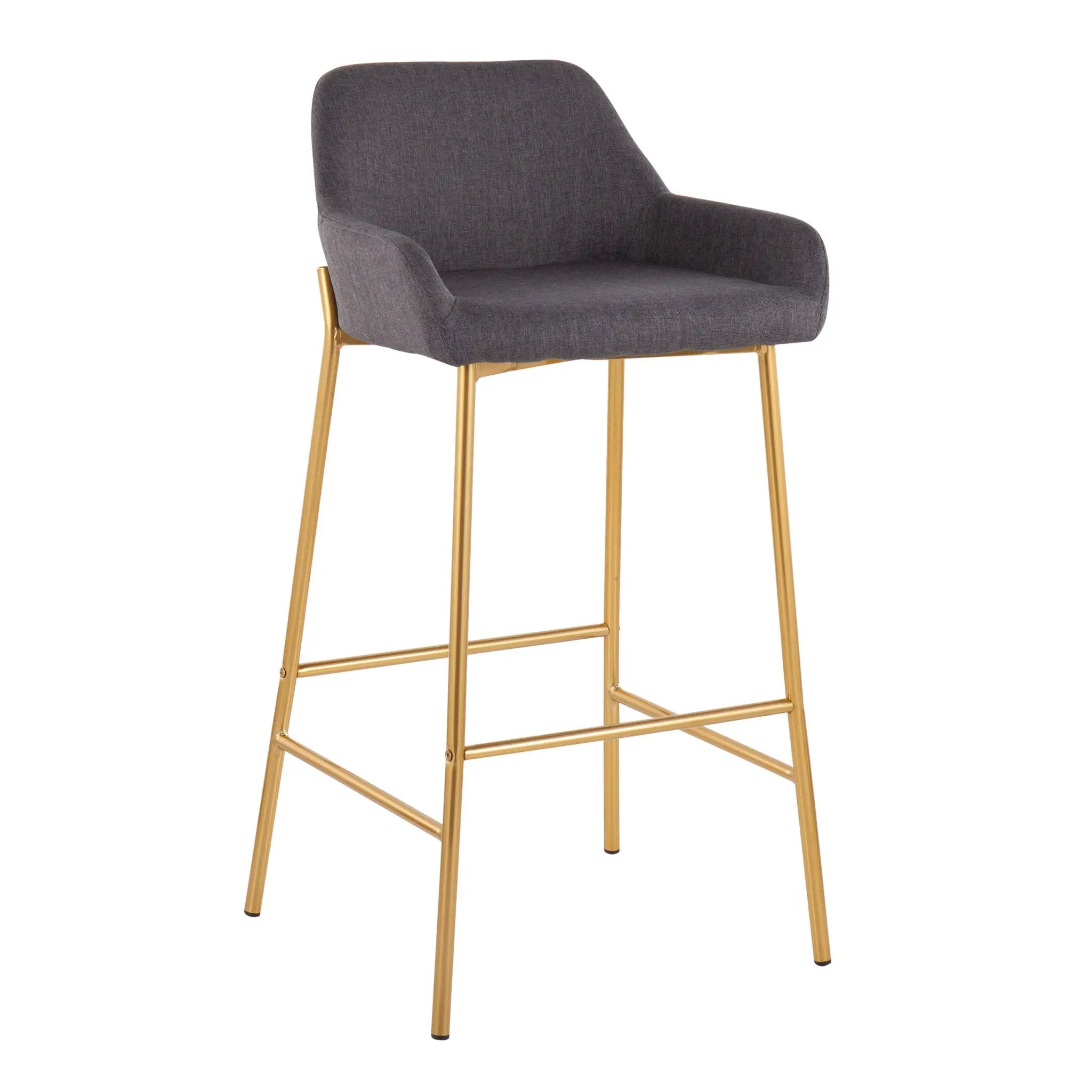 Daniella - Contemporary / Glam Fixed Height Bar Stool (Set of 2) by Unique Piece Furniture