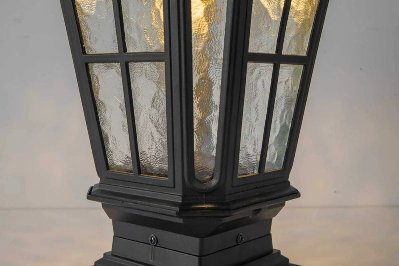 Garden Post Light Black Aluminum Outdoor Column Light by HouseOfZazla