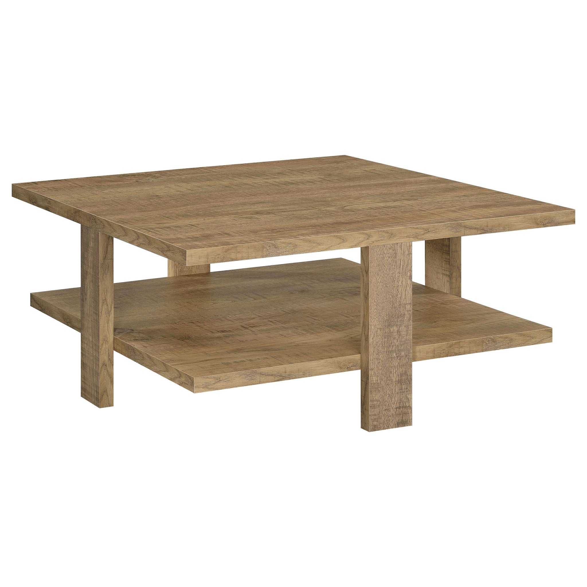 Runnion - Square Coffee Table - Light Brown by HouseOfZazla