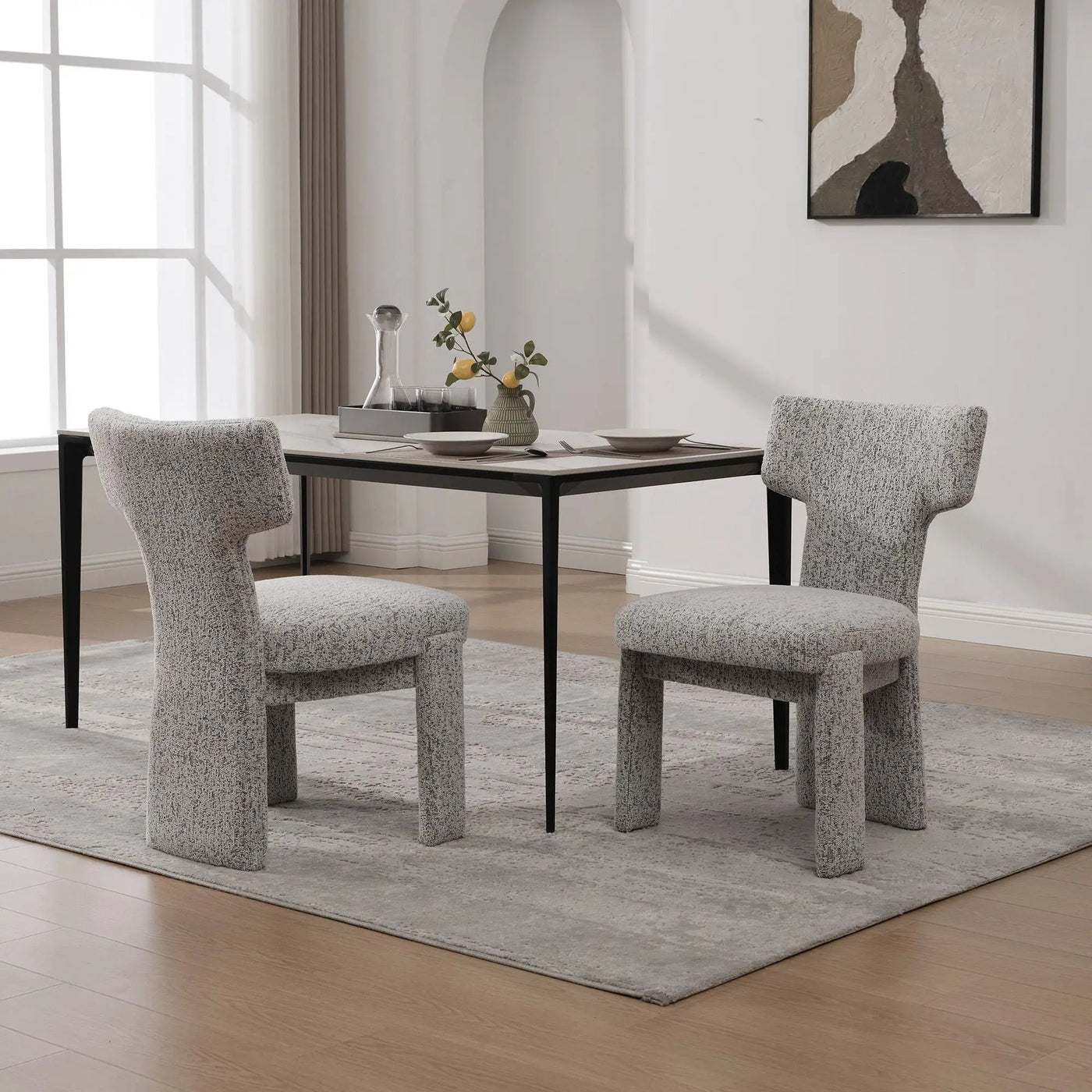 Armless Curved Back Accent Chairs by Unique Piece Furniture