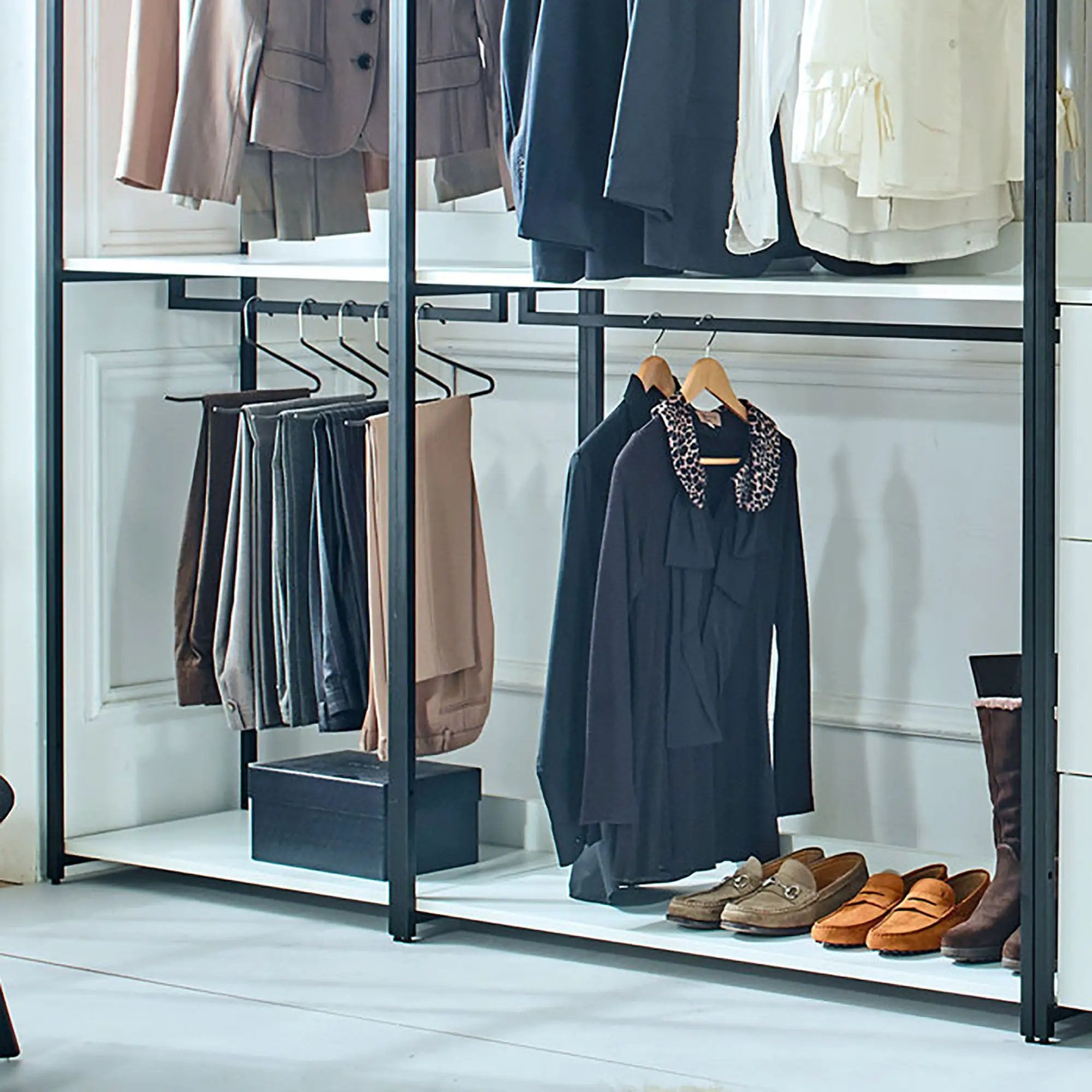 Fiona - Freestanding 4 Tower Walk-In Closet System - White by HouseOfZazla