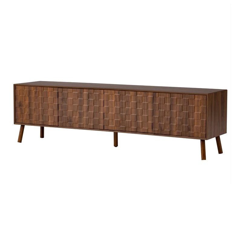 TV Stand With Soft Closing Hinges And Cable Management - Walnut by Unique Piece Furniture