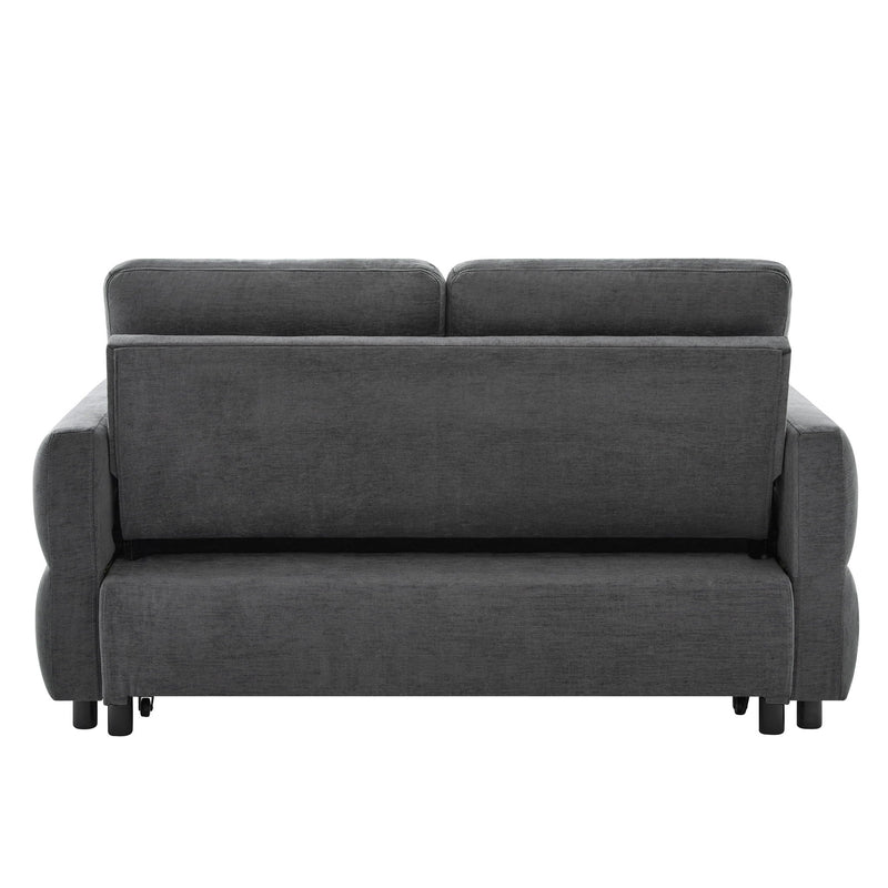 Convertible Sofa Bed Loveseat With Adjustable Backrest And USB Ports by HouseOfZazla