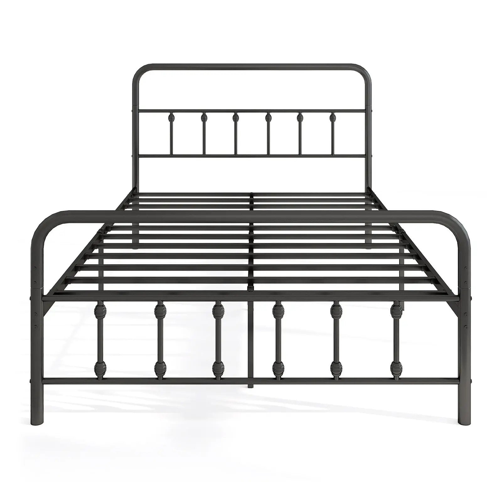 Bed Frame with Headboard and Under Bed Storage Black by DirectDeals