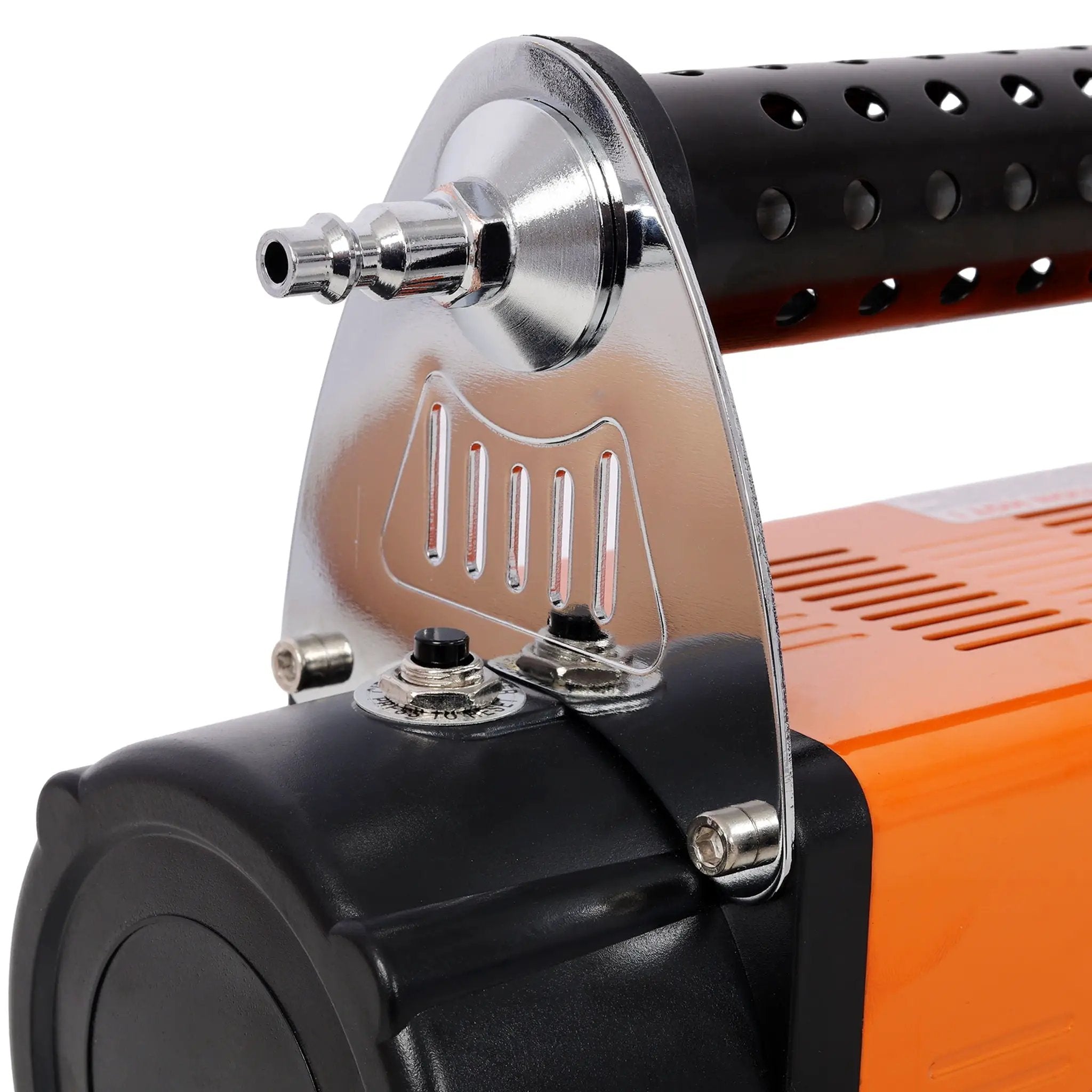 Heavy Duty 12V Air Compressor, Tire Inflator With Pressure Gauge, Compact Size - Black / Orange by HouseOfZazla