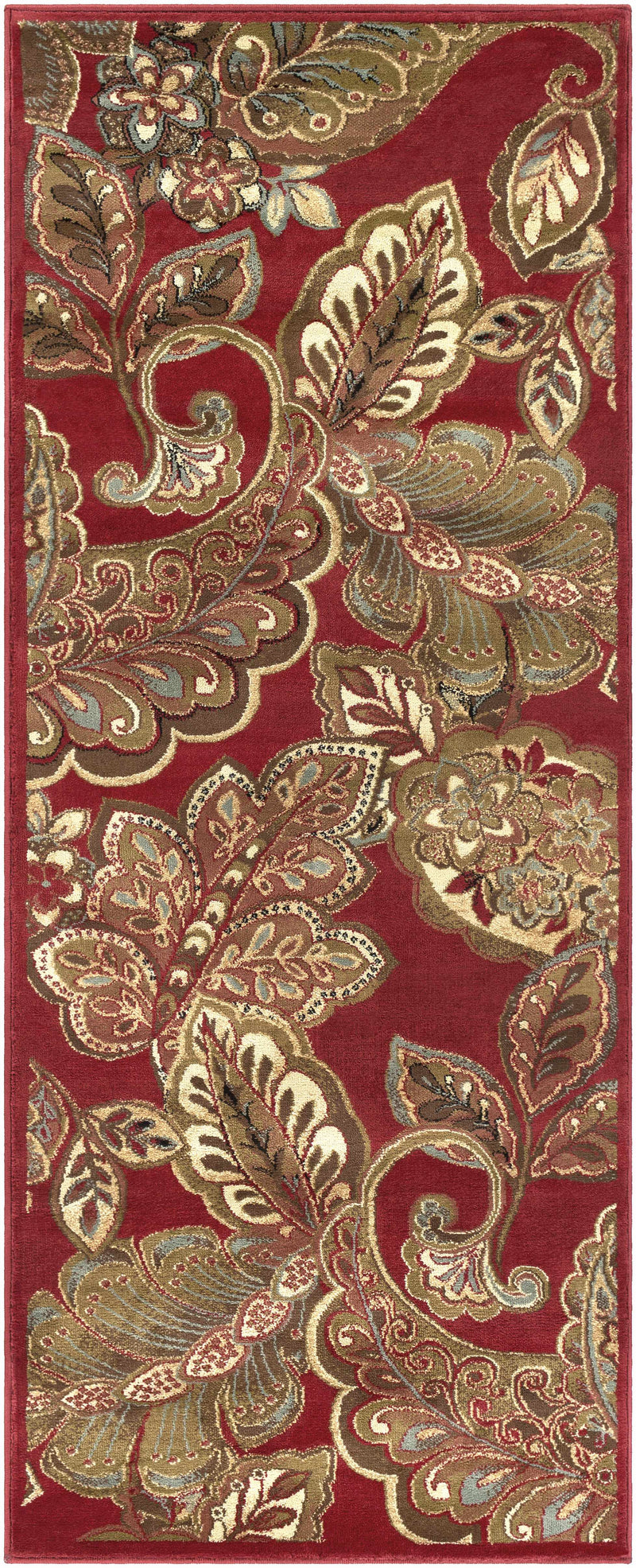 Beedeville Red Floral Rug by Boutique Rugs