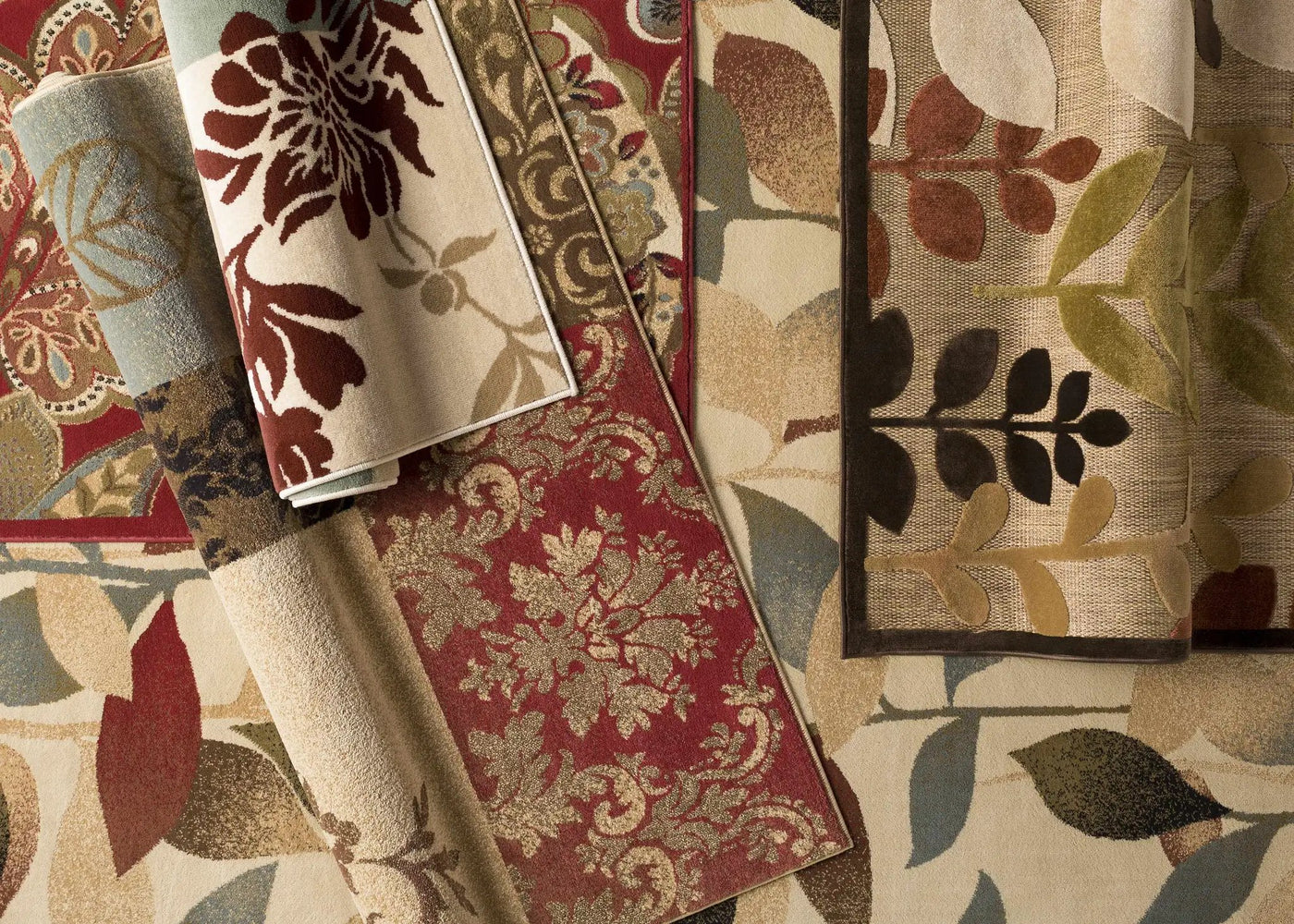 Beedeville Red Floral Rug by Boutique Rugs
