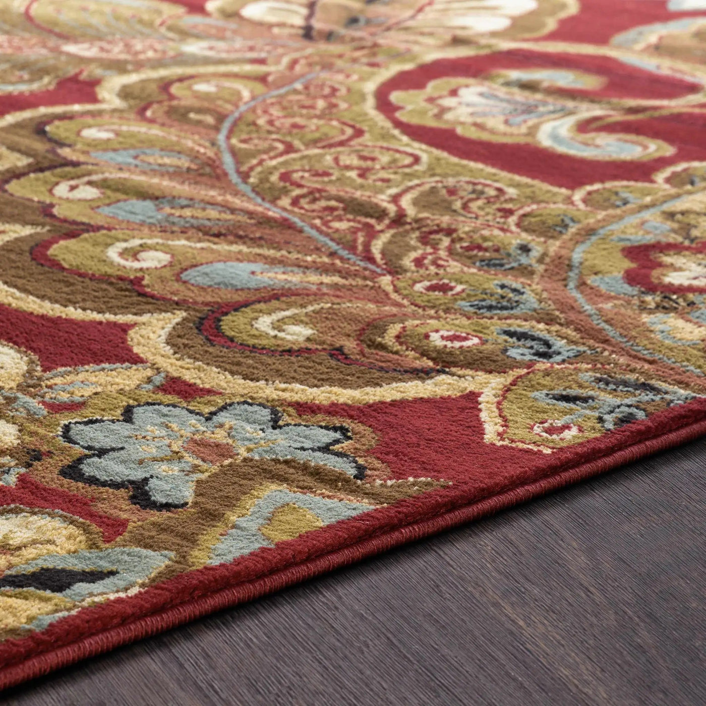 Beedeville Red Floral Rug by Boutique Rugs