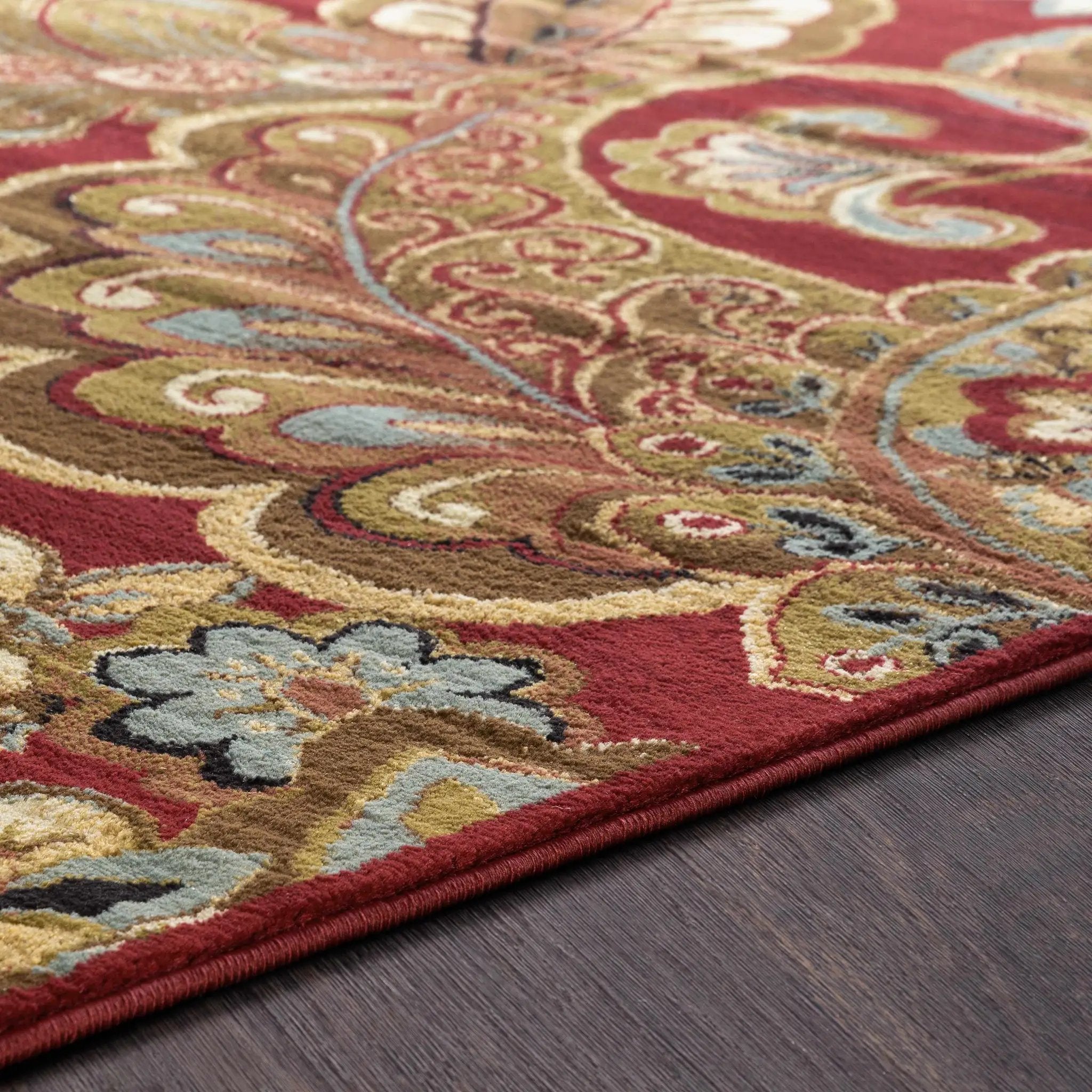 Beedeville Red Floral Rug by Boutique Rugs
