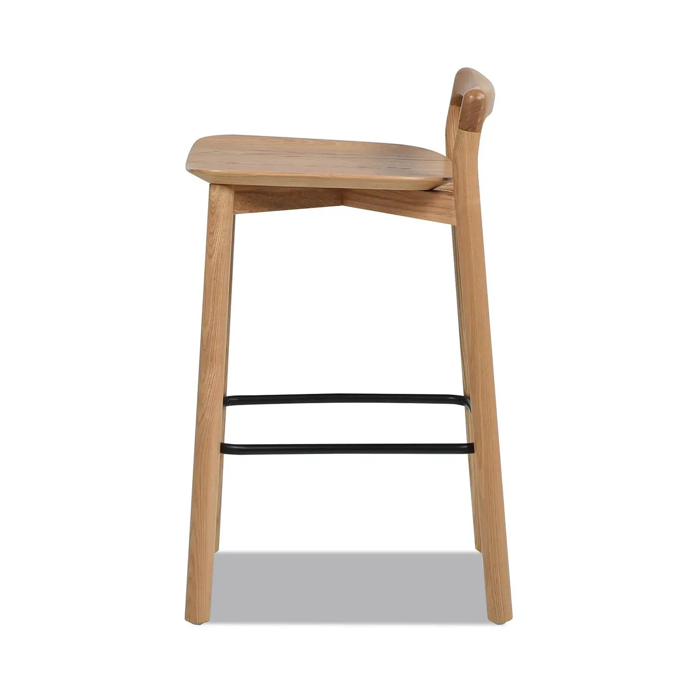 Sven - Modern Minimalist Low Back Counter Stool - Natural Blonde Ash by Unique Piece Furniture