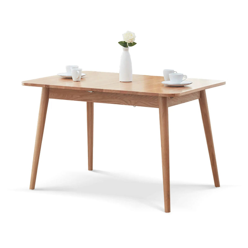 Natural Solid Oak Round Corner Dining Table by BLAKHOM