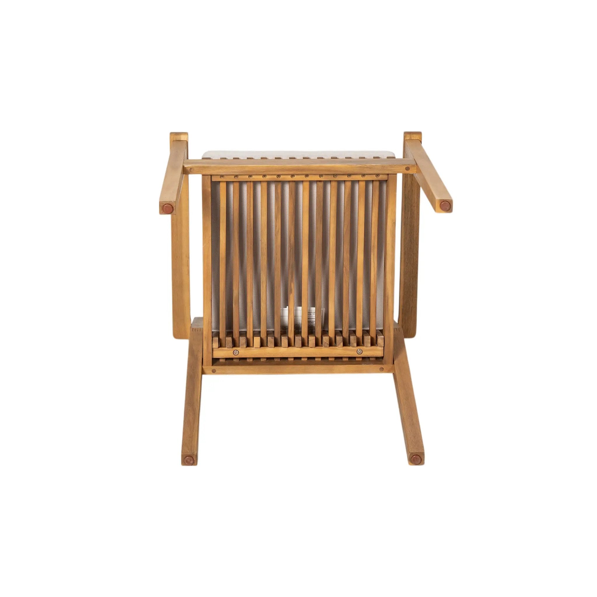 5-Piece Acacia Wood Outdoor Dining Set, Patio Table & Chairs with Removable Cushions by HouseOfZazla