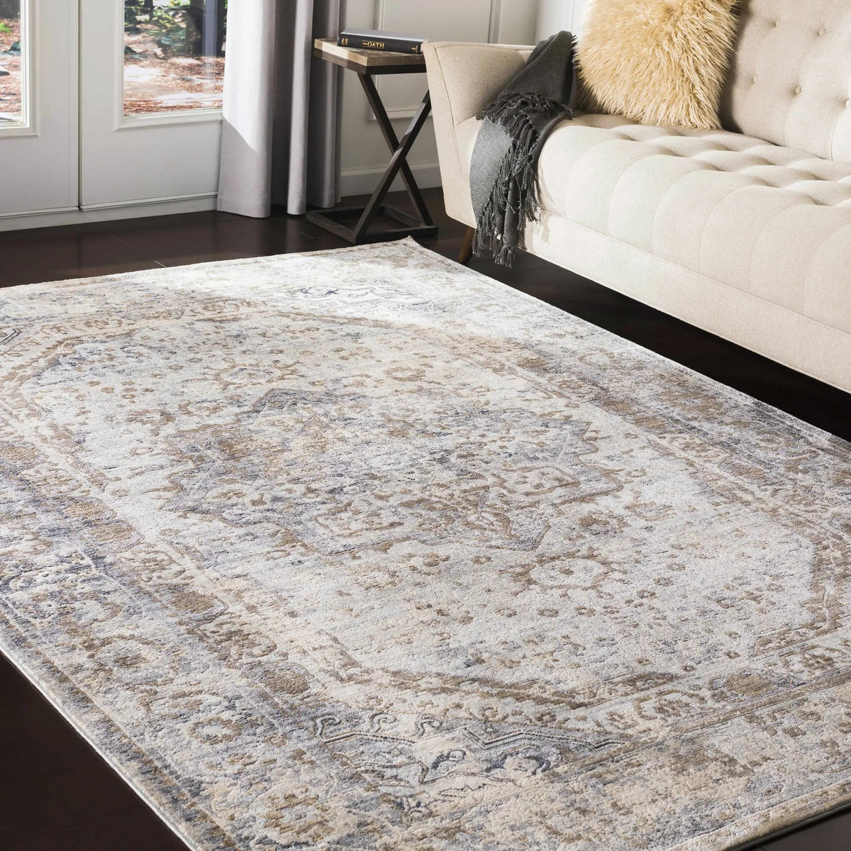 Beebe Luxe Machine Area Rug - Clearance, installed in a room