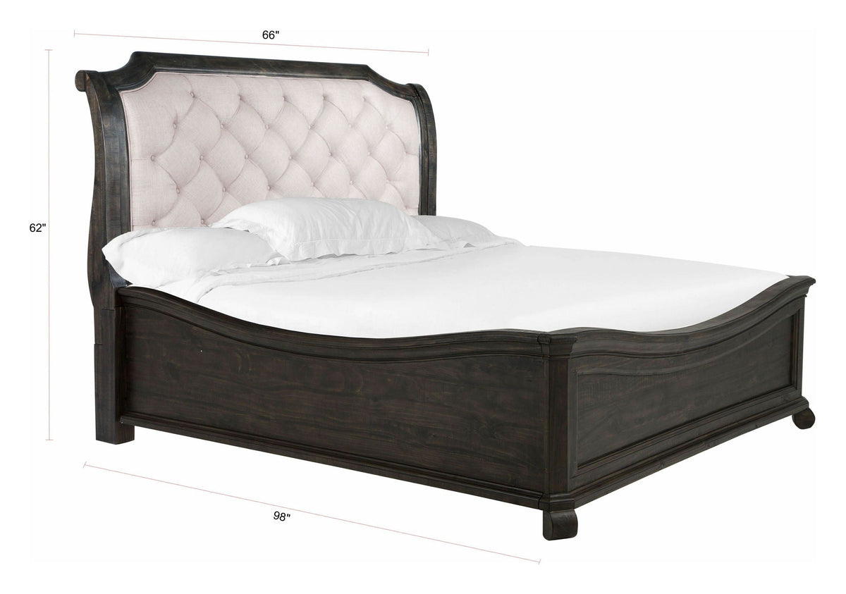 Bellamy - Complete Sleigh Bed With Shaped Footboard, photo 6 of 6
