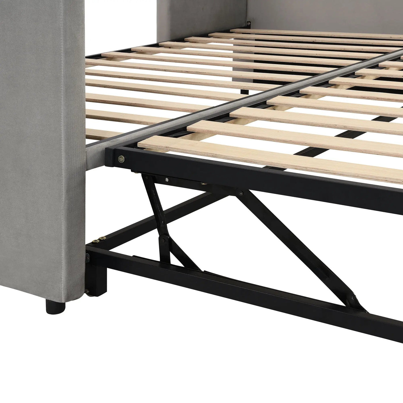 Twin Size Upholstered Daybed With Pop Up Trundle by HouseOfZazla