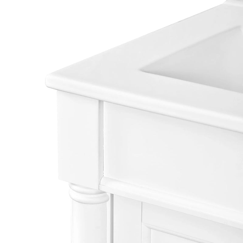 Bathroom Vanity With Top Sink, 2 Tier Storage Cabinet
