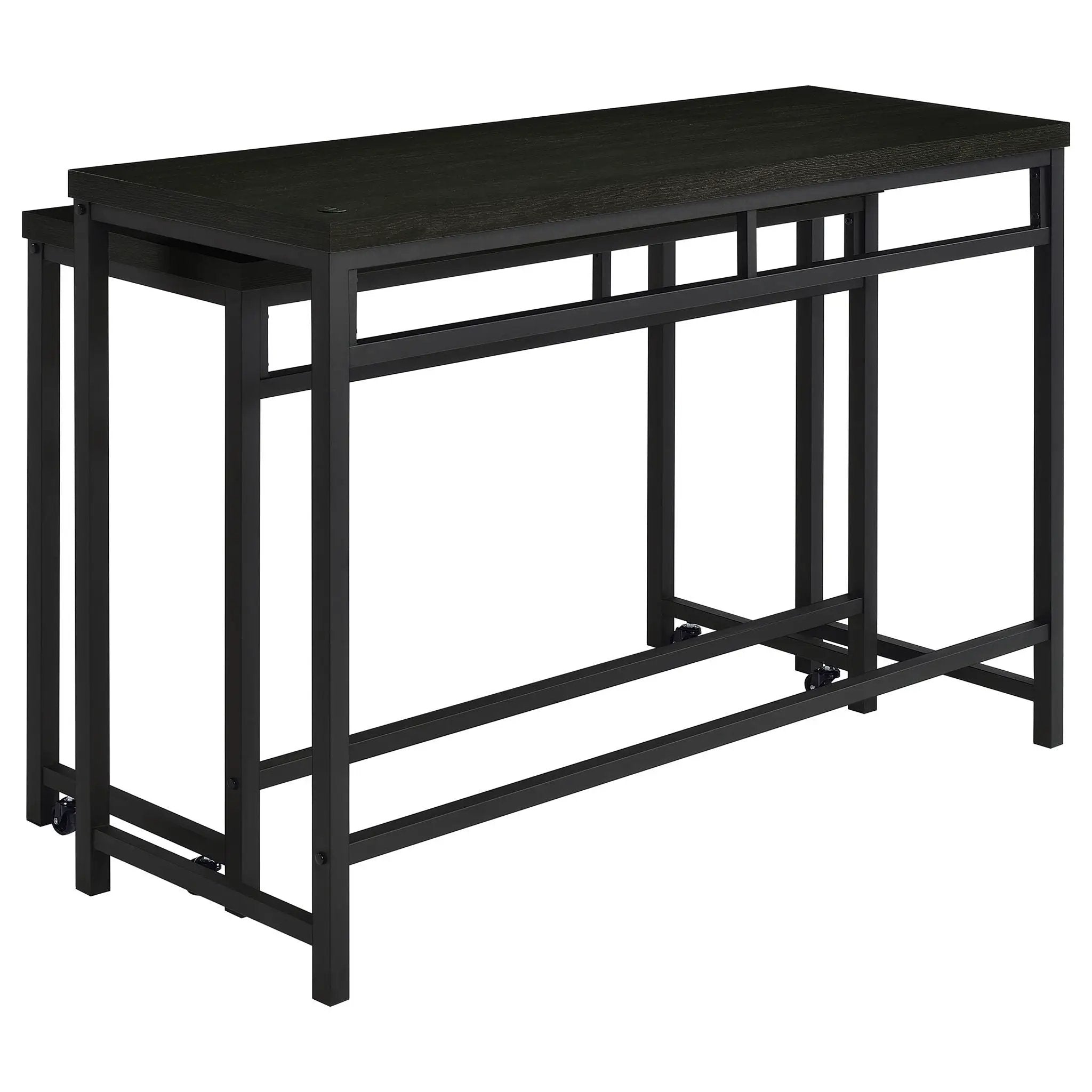 Hawes 4-piece Multipurpose Counter Height Table Set Black by Unique Piece Furniture