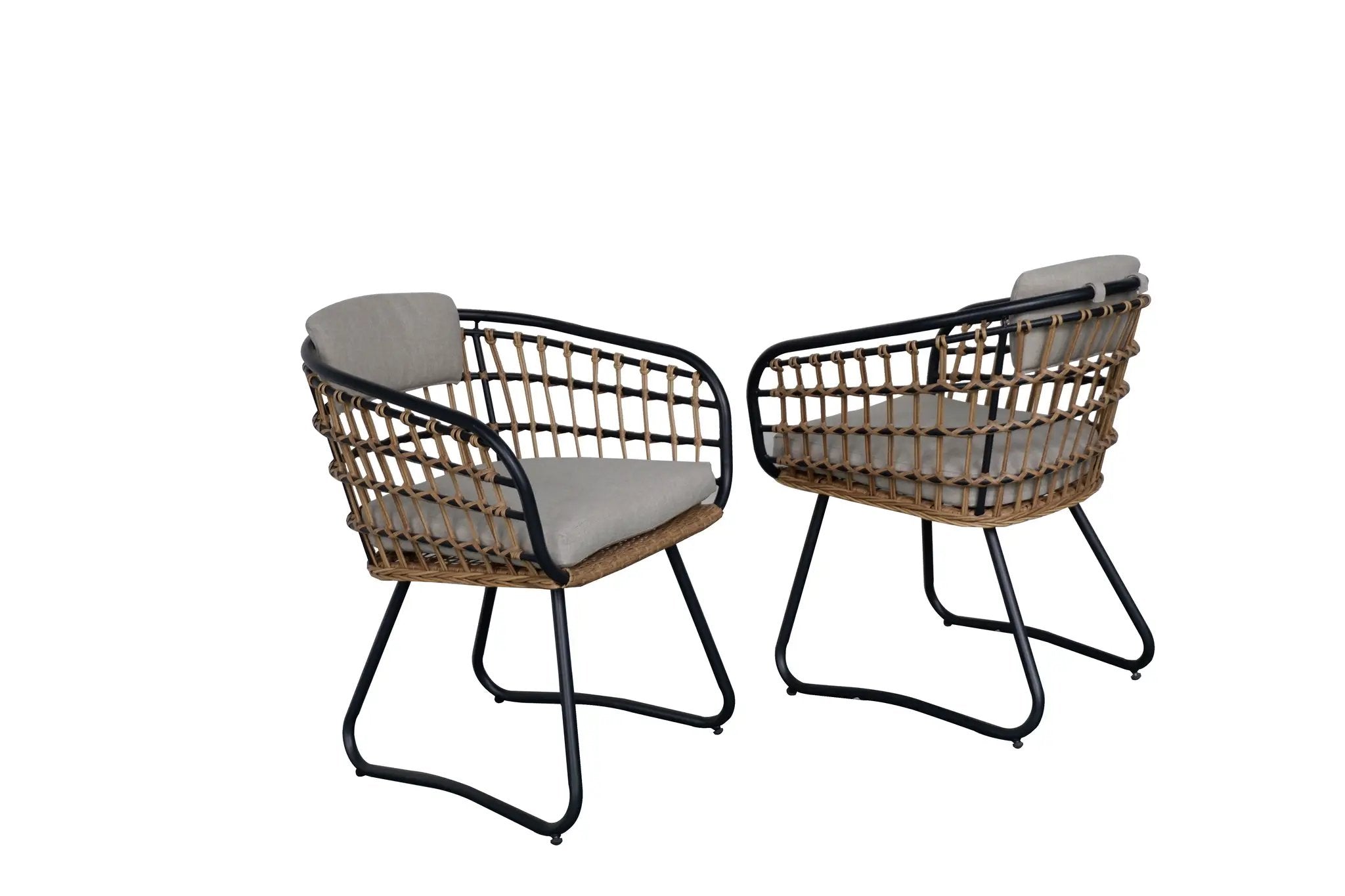 7-Piece Outdoor Wicker Dining Set with Wood-Plastic Composite Board Table by HouseOfZazla