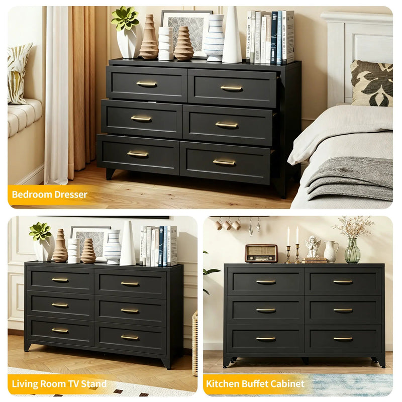 6 Drawer Dresser for Bedroom by HouseOfZazla