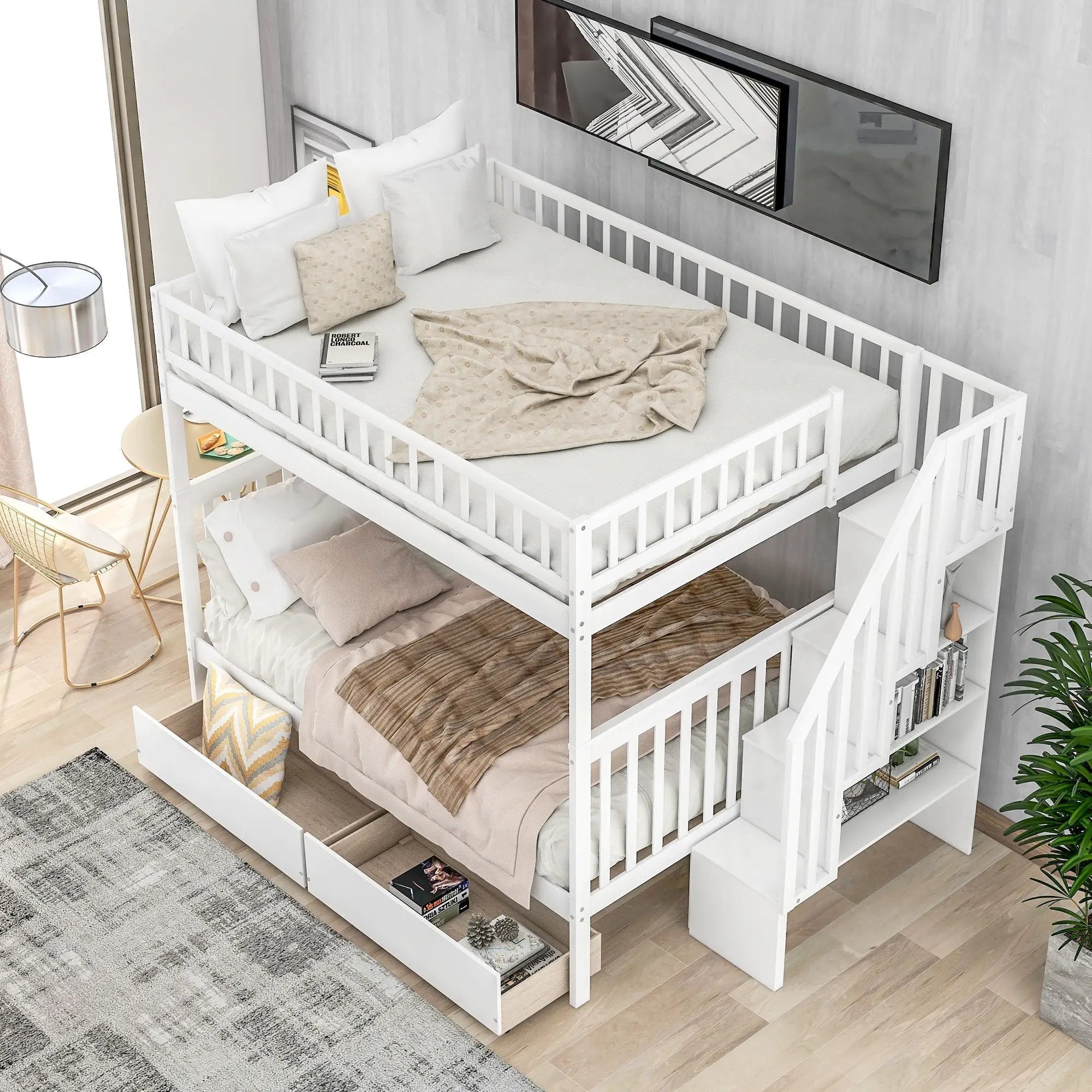 Bunk Bed With Staircase by HouseOfZazla