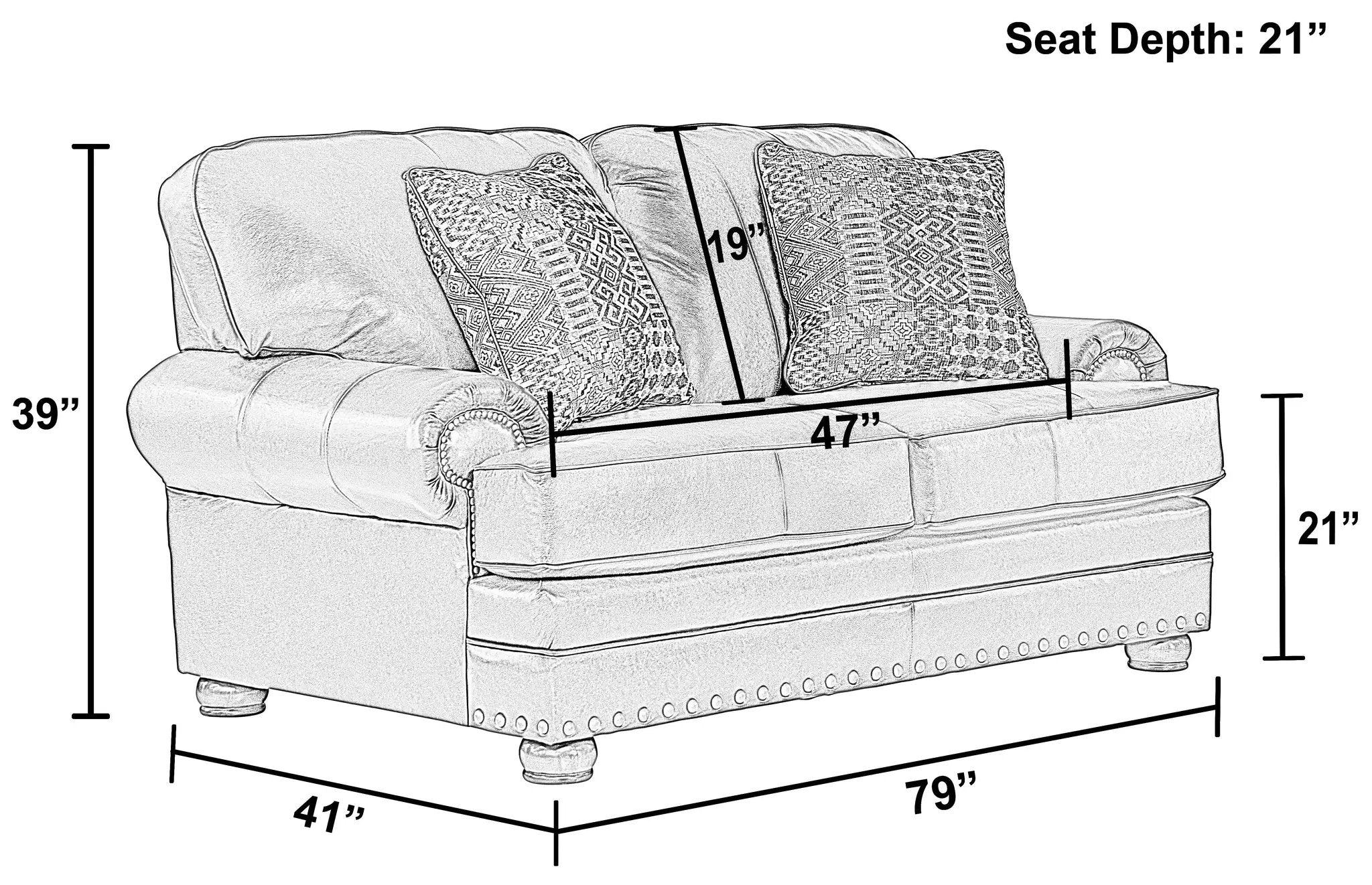 Roberto - Leather Loveseat - Cocoa by Unique Piece Furniture
