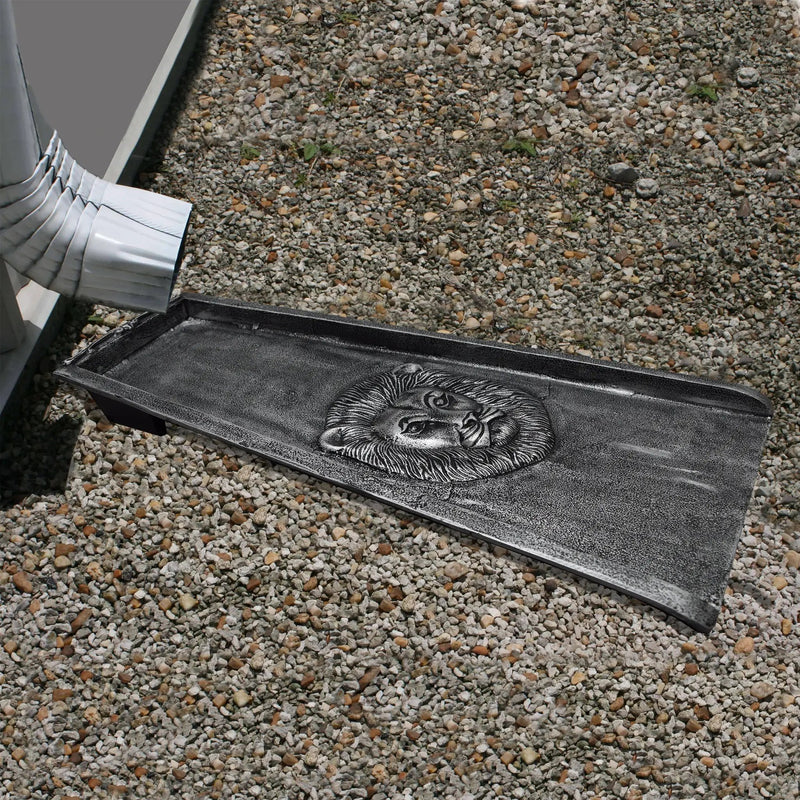 Silver Lion 24-in Cast Aluminum Downspout Gutter Splash Block by Sharicks