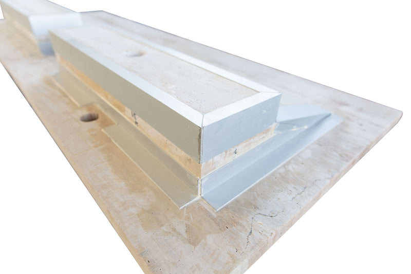 Beige Vein-Cut Travertine Double Bathroom Vanity Top Sink - (W)23" (L)60" (H)5.5" by GobekDesign