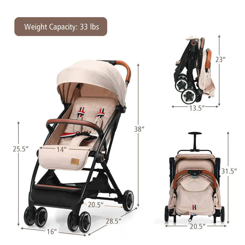 Lightweight Aluminium Frame Baby Stroller with Net by DirectDeals