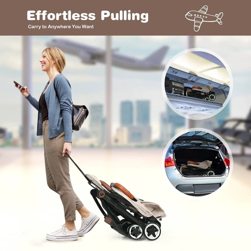 Lightweight Aluminium Frame Baby Stroller with Net by DirectDeals